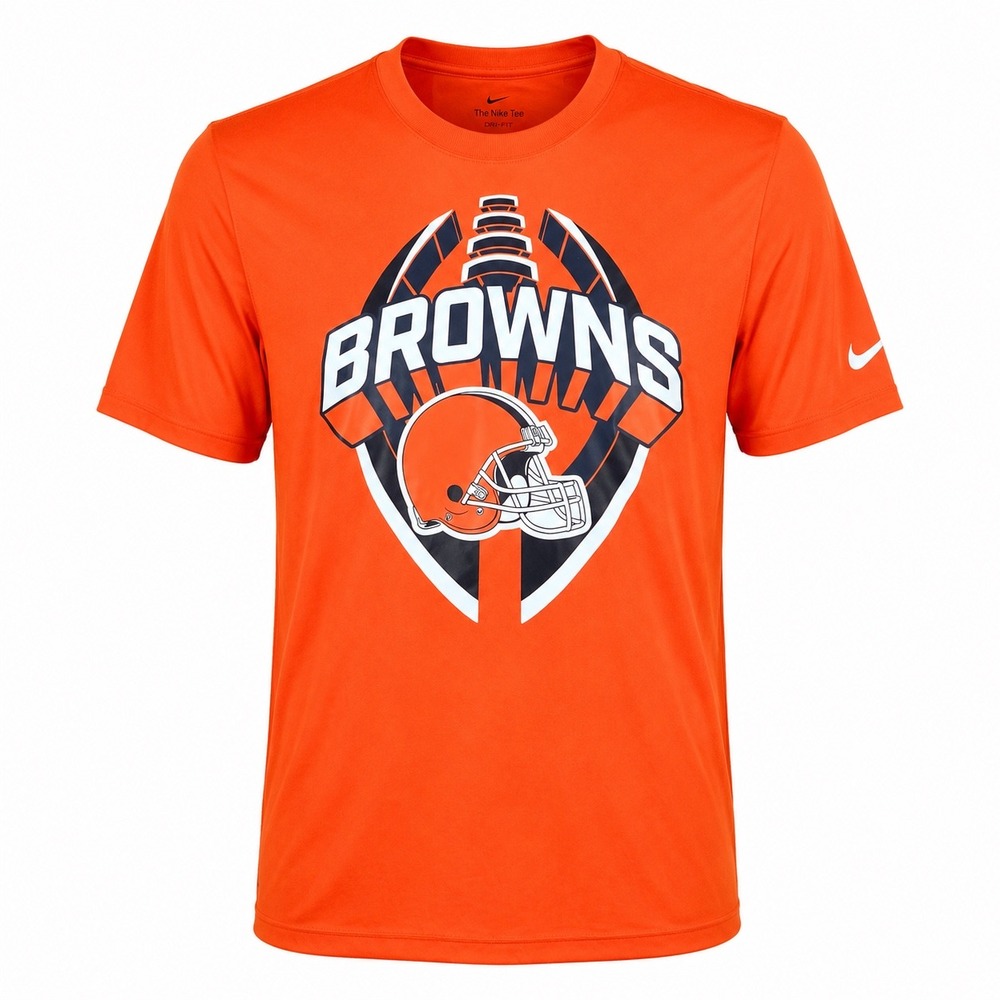 Nike Cleveland Browns Mens Orange Dri-FIT Graphic T-Shirt Small streetwear tee